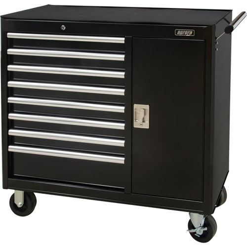 Chariot &agrave; outils industriel, 8 tiroirs, 44-3/10" la x 21-1/10" p x 36-7/10" h, Noir EastCoast Offshore Supplies