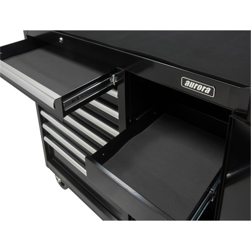 Chariot &agrave; outils industriel, 8 tiroirs, 44-3/10" la x 21-1/10" p x 36-7/10" h, Noir EastCoast Offshore Supplies