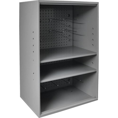 Armoire d'entreposage de produits abrasifs avec panneau perfor&eacute;, Acier, 19-7/8" x 14-1/4" x 32-3/4", Gris EastCoast Offshore Supplies