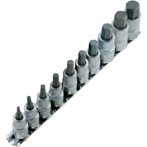 HSW3812-10M Metric Bit Socket Set, Hex, 1/2"/3/8" Drive, 10 Pcs EastCoast Offshore Supplies