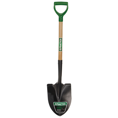 Round-Point Shovel, Tempered Steel Blade, Wood, D-Grip Handle EastCoast Offshore Supplies