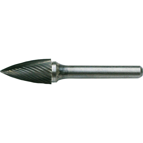 Solid Carbide Burrs - Tree Shape Pointed End, SG-42, 1/8" Dia., 1/8" Shank, 5/16" Depth of Cut EastCoast Offshore Supplies