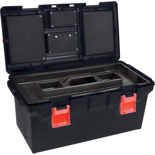 Plastic Tool Box, 22" W x 11" D x 10-1/2" H, Black EastCoast Offshore Supplies