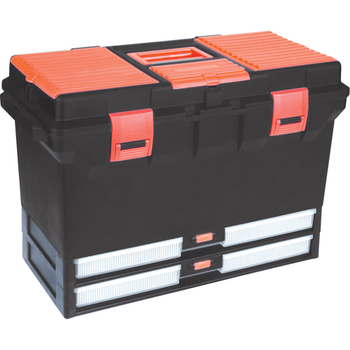 Coffres &agrave; outils en plastique, 22" la x 11" p x 14-1/2" h, Noir EastCoast Offshore Supplies