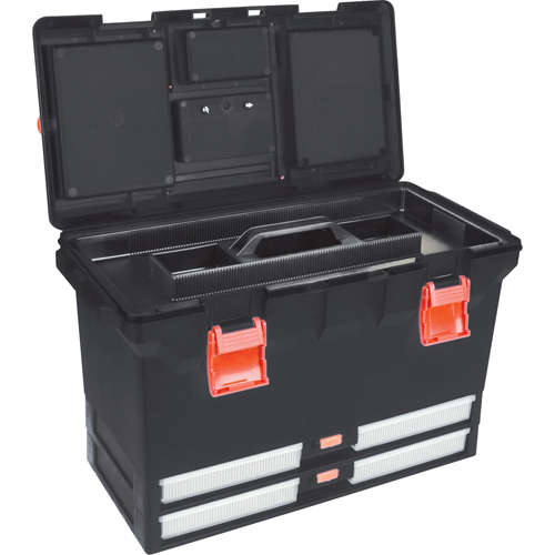 Coffres &agrave; outils en plastique, 22" la x 11" p x 14-1/2" h, Noir EastCoast Offshore Supplies