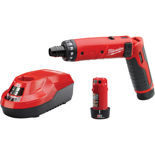 M4 Hex Screwdriver Kit, 1/4", 4 V, 44 in-lbs Max. Torque, Lithium-Ion Battery EastCoast Offshore Supplies