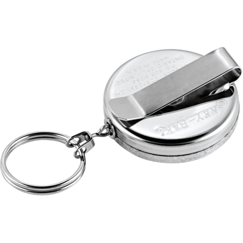 Porte-cl&eacute;s &agrave; d&eacute;vidoir The Original, Chrome, C&acirc;ble 24", Fixation Agrafe de ceinture EastCoast Offshore Supplies