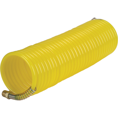 Nylon Coil Air Hose With Fittings, Air, 1/4" ID x 25' L, Nylon, 200 PSI at 23°C EastCoast Offshore Supplies