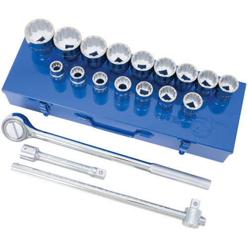 Jeu de douilles & cl&eacute;s &agrave; douilles SAE &agrave; 12 pans SW7521, 21 Mcx, Prise de 3/4" EastCoast Offshore Supplies