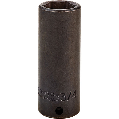 Socket, Impact, 3/4", 3/8" Drive, 6 Points, Deep EastCoast Offshore Supplies