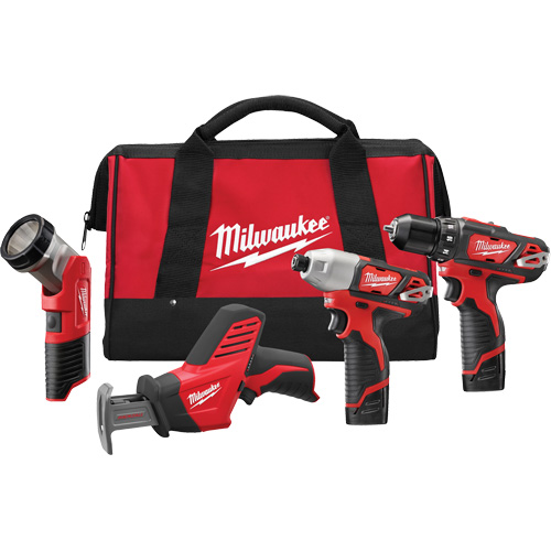 M12 Cordless 4 Tool Combo Kit, Lithium-Ion EastCoast Offshore Supplies