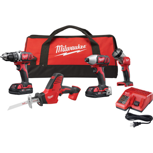M18 Cordless 4-Tool Combo Kit, Lithium-Ion, 18 V EastCoast Offshore Supplies