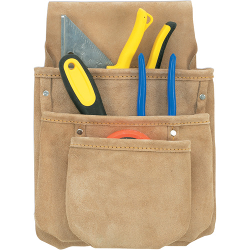Poche pour outils de travail des cloisons s&egrave;ches, Porte-outil multiple, Cuir, 3 Poches EastCoast Offshore Supplies