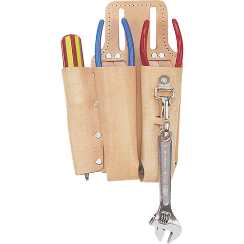 Lineman's Tool Pouch, Multiple Tool Holder, Leather, 3 Pockets EastCoast Offshore Supplies