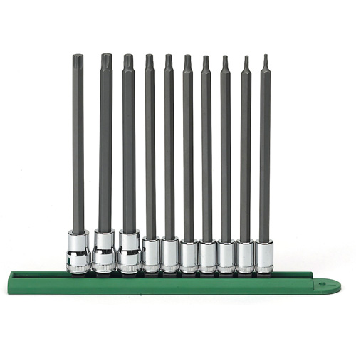 Long Bit Socket Set, Torx&reg;, 1/4"/3/8" Drive, 10 Pcs EastCoast Offshore Supplies