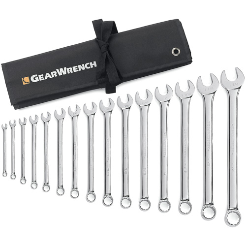 Jeu de cl&eacute;s longues &agrave; coupe &agrave; 12 pans avec pochette &agrave; outils roulable, Combinaison, 15 morceaux, Imp&eacute;rial EastCoast Offshore Supplies