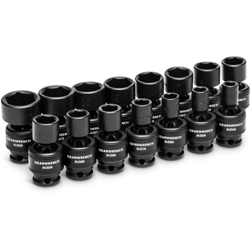 15-Piece 3/8" Drive 6 Point Universal Impact Metric Flex Socket Set EastCoast Offshore Supplies
