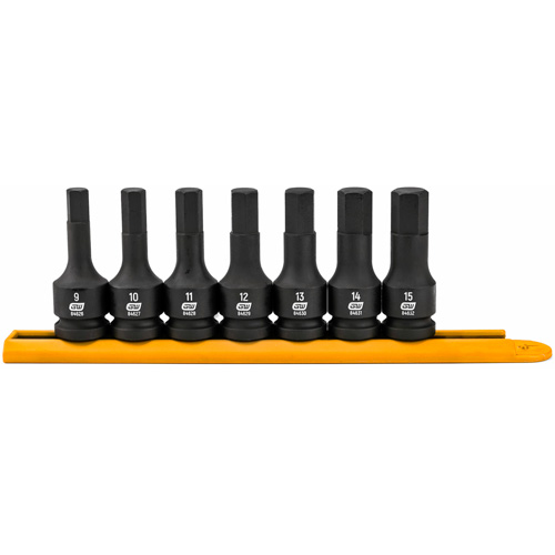 Impact Metric Bit Socket Set, Hex, 1/2" Drive, 7 Pcs EastCoast Offshore Supplies