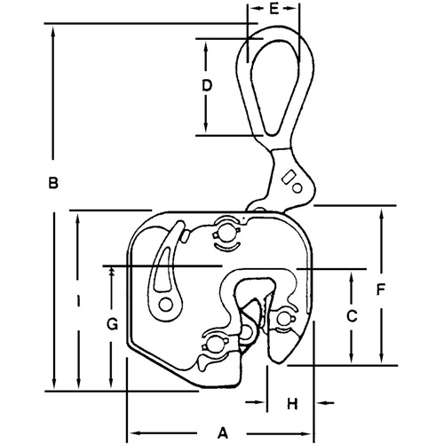 &eacute;lingue l&egrave;ve-t&ocirc;le GXL, 1000 lb (0,5 tonne), Ouverture de la m&acirc;choire de 1/16" - 5/8" EastCoast Offshore Supplies