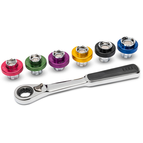 6 Point Magnetic Oil Drain Plug Metric Socket Set, 7 Pieces, 3/8" Drive Size EastCoast Offshore Supplies