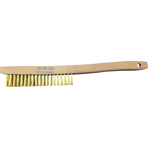 Curved-Handle Scratch Brushes, Brass, 4 x 19 Wire Rows, 14" Long EastCoast Offshore Supplies