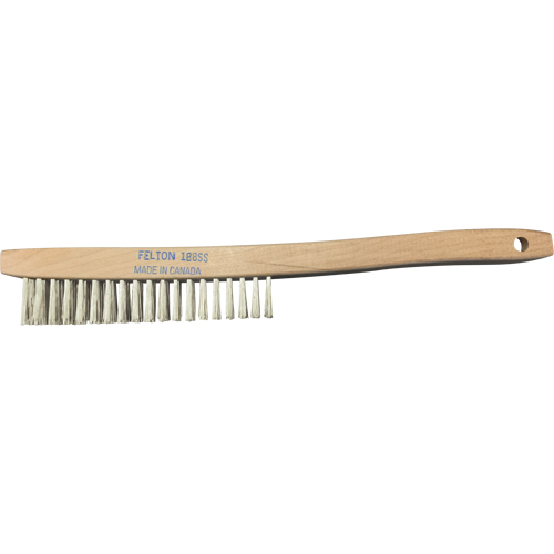 Brosses de nettoyage &agrave; manche recourb&eacute;, Acier inoxydable, 4 x 19 rangs de fils, Longueur 14" EastCoast Offshore Supplies
