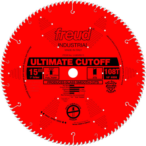 TCS Industrial Saw Blade - Crosscut & Finishing, 15", 108 Teeth, Wood Use EastCoast Offshore Supplies