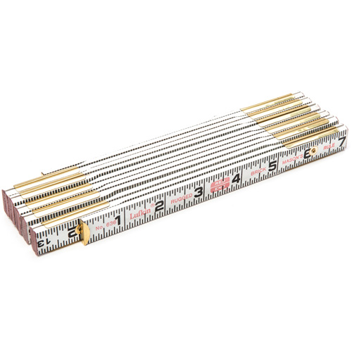 R&egrave;gle de maçon Red End, 6' lo, Bois, Graduations de 1/16" EastCoast Offshore Supplies