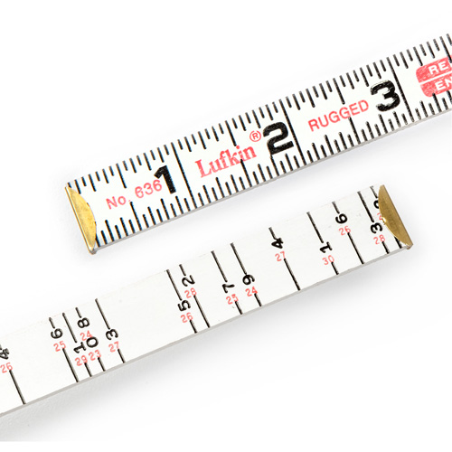 R&egrave;gle de maçon Red End, 6' lo, Bois, Graduations de 1/16" EastCoast Offshore Supplies