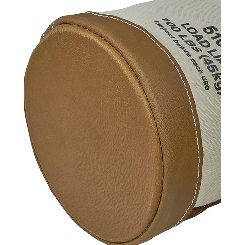 Leather-Bottom Bucket, 17" H, Canvas, White EastCoast Offshore Supplies