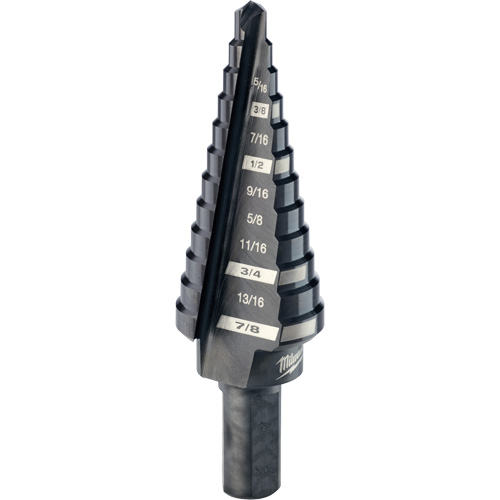 Foret &eacute;tag&eacute; no 4, 3/16" - 7/8", Incr&eacute;ments de 1/16", Acier rapide EastCoast Offshore Supplies