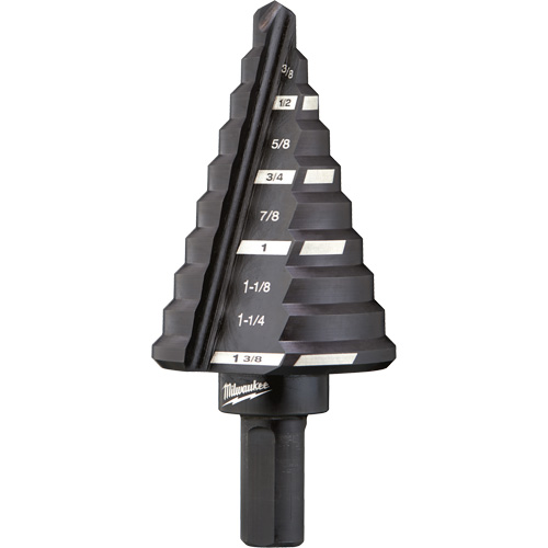Foret &eacute;tag&eacute; no 5, 1/4" - 1-3/8", Incr&eacute;ments de 1/8", Acier rapide EastCoast Offshore Supplies