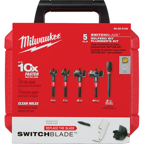 Jeu de forets autoaliment&eacute;s pour plombier Switchblade EastCoast Offshore Supplies