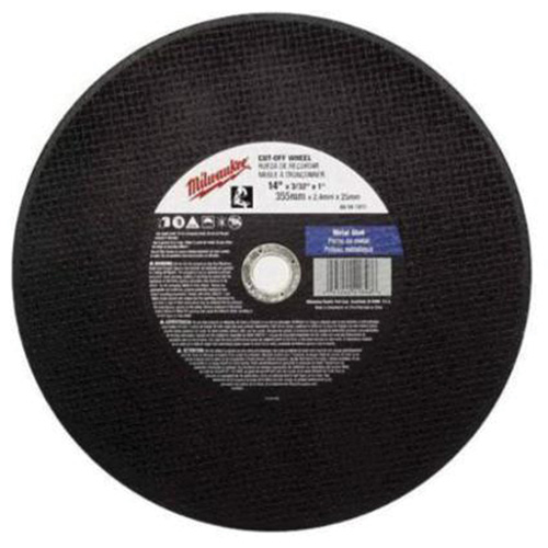 High Speed Cut-Off Wheel, 12" x 1/8", 1" Arbor, Type 1, Aluminum Oxide, 4365 RPM EastCoast Offshore Supplies
