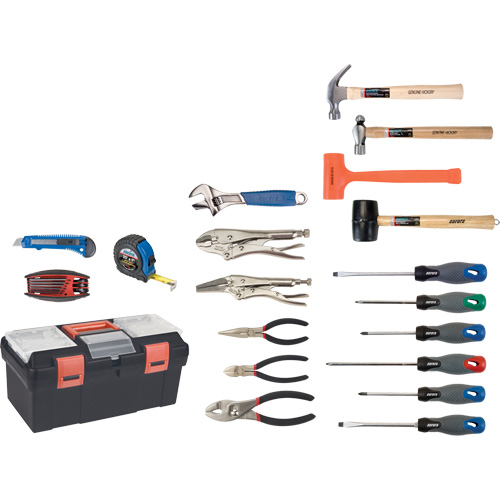 Jeu d'outils essentiels avec coffret en plastique, 28 morcea EastCoast Offshore Supplies