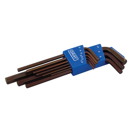 Extra Long Arm Hex Key Set, 9 Pcs., Metric EastCoast Offshore Supplies