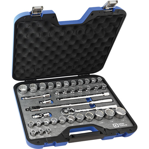 Jeu de douilles SAE et m&eacute;triques & accessoires, 38 Mcx, Prise de 1/2" EastCoast Offshore Supplies