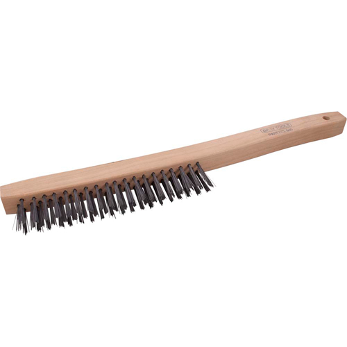 Long Handle Industrial-Duty Scratch Brush, Steel, 3 x 19 Wire Rows, 14" Long EastCoast Offshore Supplies