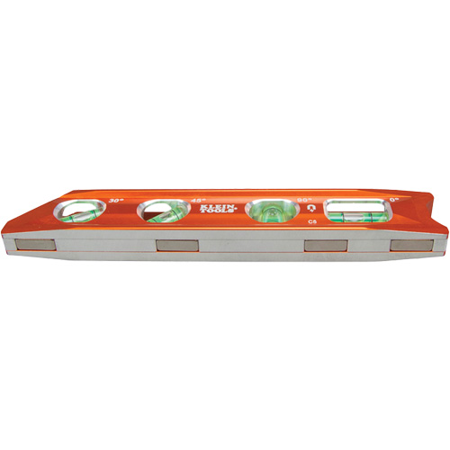 Torpedo Billet Level, 8" L, Aluminum, 4 Vials, Magnetic EastCoast Offshore Supplies