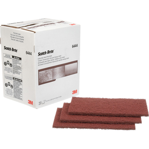 Tampon manuel tr&egrave;s robuste Scotch-Brite, Oxyde d'aluminium, 9" x 6", Grain Fin EastCoast Offshore Supplies