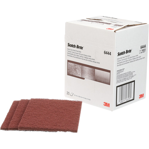 Tampon manuel tr&egrave;s robuste Scotch-Brite, Oxyde d'aluminium, 9" x 6", Grain Fin EastCoast Offshore Supplies
