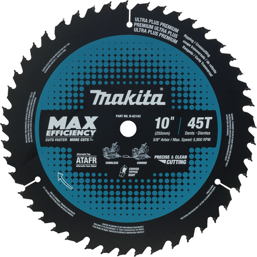 Mitre Saw Blade, 10", 45 Teeth, Wood Use EastCoast Offshore Supplies