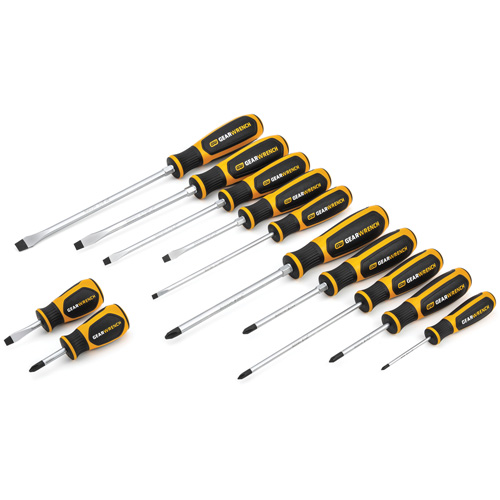 Jeu de tournevis &agrave; fente/Phillips &agrave; double mat&eacute;riaux, 12 mcx EastCoast Offshore Supplies