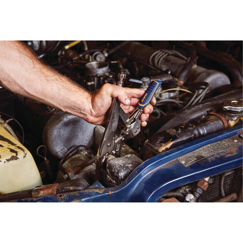 Pince-&eacute;tau avec coupe-fil Vise-Grip Fast Release 10WR, Longueur 10", M&acirc;choire courb&eacute;e EastCoast Offshore Supplies