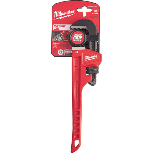 Cl&eacute; &agrave; tuyau, Cap des m&acirc;choires 1-1/2", Longueur 10", Fini Rev&ecirc;tement en poudre, Prise Ergonomique EastCoast Offshore Supplies