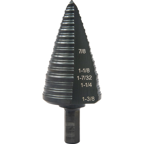 #12 Multi-Hole Step Drill Bit, 7/8" - 1-3/8" , 1/16" Increments, High Speed Steel EastCoast Offshore Supplies