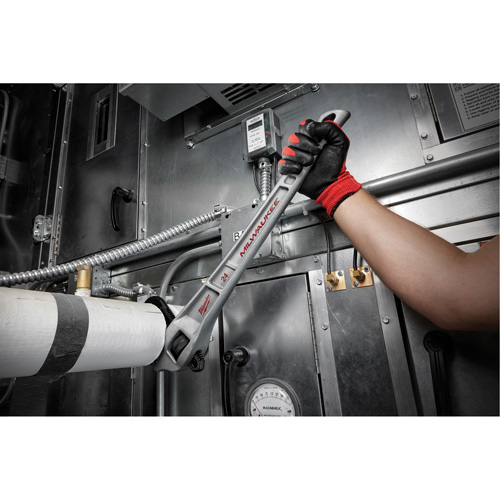 Cl&eacute; &agrave; tuyau coud&eacute;e en aluminium, Cap des m&acirc;choires 3", Longueur 24", Fini Rev&ecirc;tement en poudre, Prise Ergonomique EastCoast Offshore Supplies