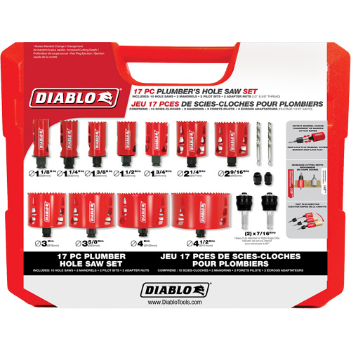 Plumber's Bi-Metal Hole Saw Set, 17 Pieces EastCoast Offshore Supplies