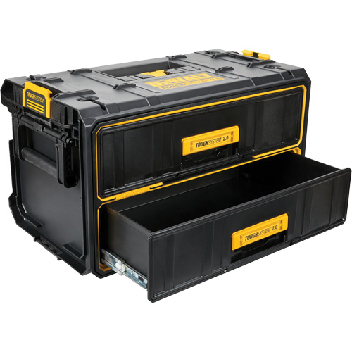 ToughSystem&reg; 2.0 Two-Drawer Unit, 12-1/3" x 12-3/5", Black/Yellow EastCoast Offshore Supplies
