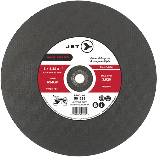 A24GP Power Abrasive Cut-Off Wheel, 20" x 5/32", 1" Arbor, Type 1, 3000 RPM EastCoast Offshore Supplies